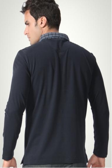 Cotton long-sleeved plaid lapel shirts - Click Image to Close